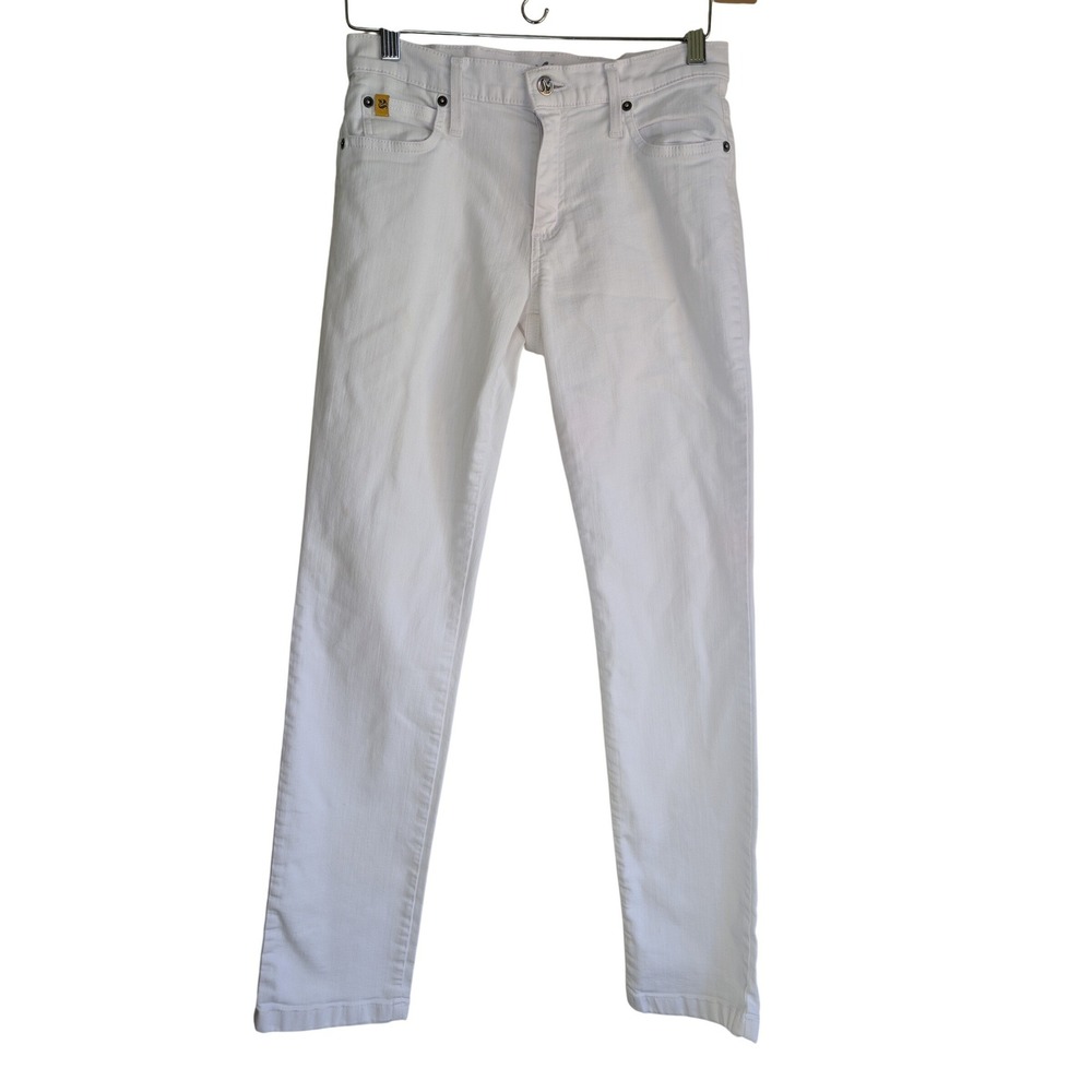 Second Yoga Jeans White Stretch Pants Size‎ 28 Cotton Blend Canadian Made